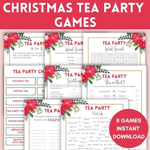 Christmas Tea Party, Tea Party Games, Ladies Tea Party, Tea Party Activities, Garden Tea Party, Tea Party Printable, Tea Party