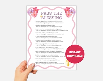 Pass the Blessing, Women's Ministry Pass the Present Game for Kids & Adults, Fun Church Printable Activity, Youth Group Game, Sunday School
