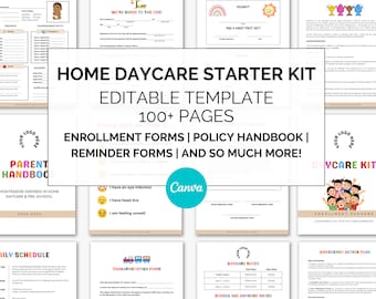 Home Kita-Starter-Set, Kitas, Kita-Formulare, Kita-Vereinbarung, Kita-Formulare, Kita-Papierkram-Paket, Printable Flyer/Ratgeber/Richtlinien zum Ausdrucken