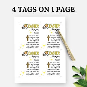 He is Risen Resurrection Tag, Christian Easter Tag, Printable Easter ...