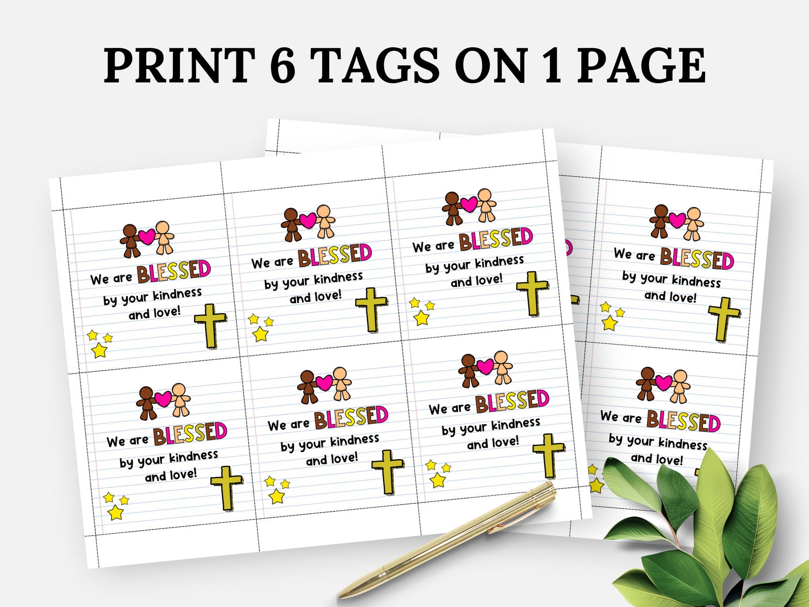 Sunday School Teacher Gift Tag, Printable Bible Study Religious Tags ...