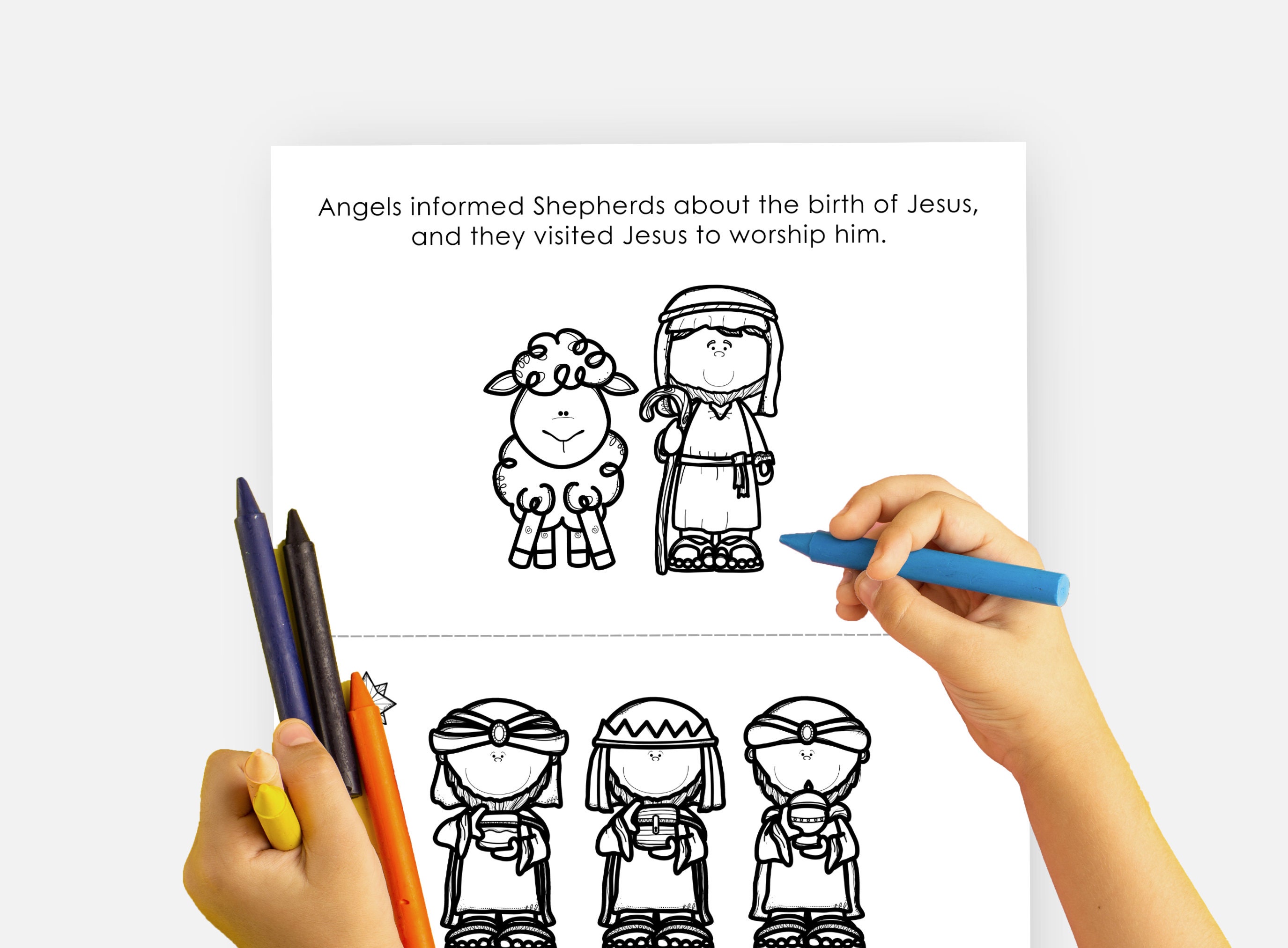 The Birth of Jesus, Printable Nativity Mini Bible Book, Sunday School ...