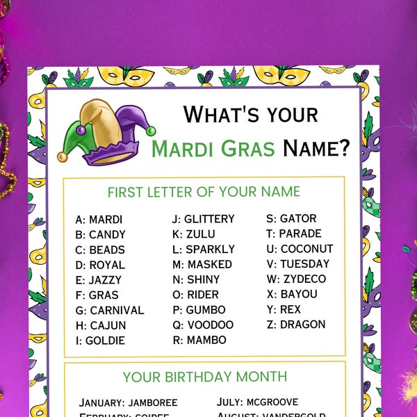 mardi gras name generator