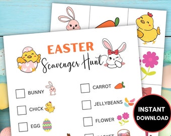 Easter Scavenger Hunt, Easter Treasure Hunt, Indoor Easter Treasure Hunt Clues,Easter Scavenger Hunt for Kids, Easter Games for Kids