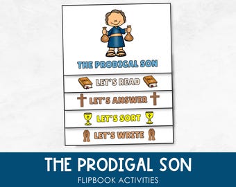 Puede incluir: Una actividad de libro animado imprimible para niños sobre la Parábola del Hijo Pródigo. El libro animado incluye actividades como leer, responder preguntas, ordenar y escribir.