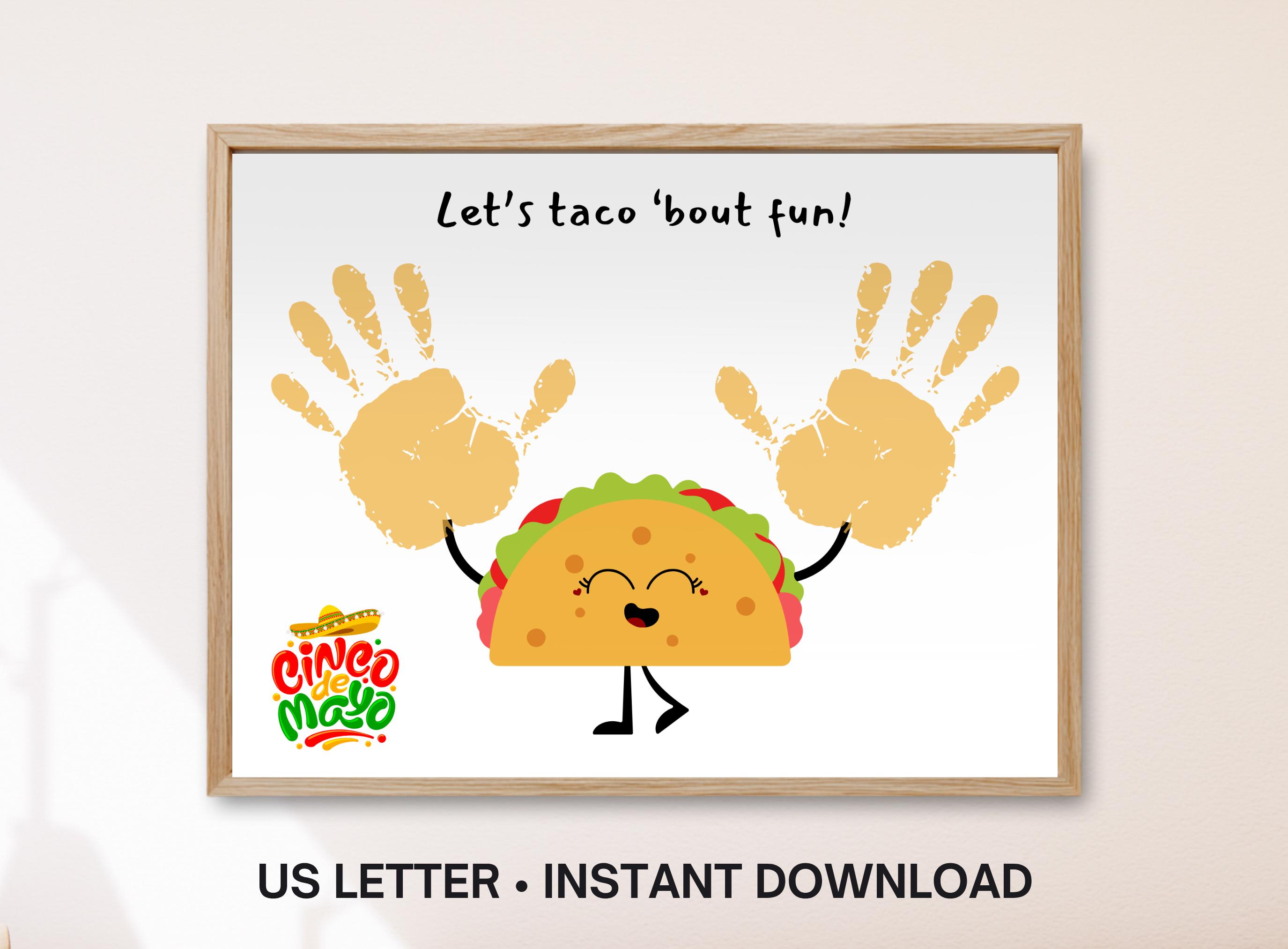 Cinco De Mayo Handprint Art, Taco Mexican Fiesta Printable, Kids…
