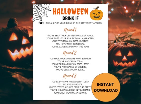 Halloween Scratch Off Cards - 50 Pumpkin Themed Game Cards For Adult Parties & Business Events