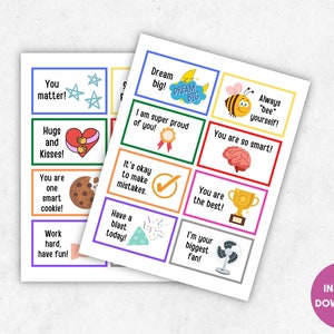 Printable Lunch Box Notes, Lunch Box Notes, Lunch Box Notes for Kids ...