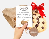 Cookies Prayer Tag, Printable Cookie Exchange Prayer Card, Religious Sunday School Tag, Christian Favor Tags, Church Baking Activity
