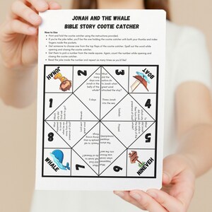 Jonah and the Whale, Sunday School Craft, Printable Bible Craft, Cootie