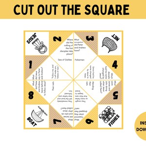 Fishers of Men, Printable Cootie Catcher, Sunday School Craft, Kids ...