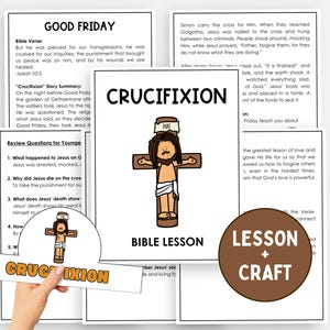 Crucifixion of Jesus, Good Friday Bible Lesson, Holy Week Printable, Christian Easter, Kids Sunday School, The Easter Story, Church Activity