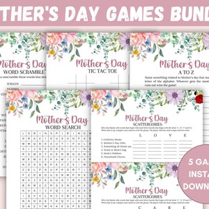 Mother&#39;s Day Brunch Games, Mothers Day Games Printables, Mother&#39;s Day Games for Kids and Adults, Mothers Day Gift Ideas, Family Games