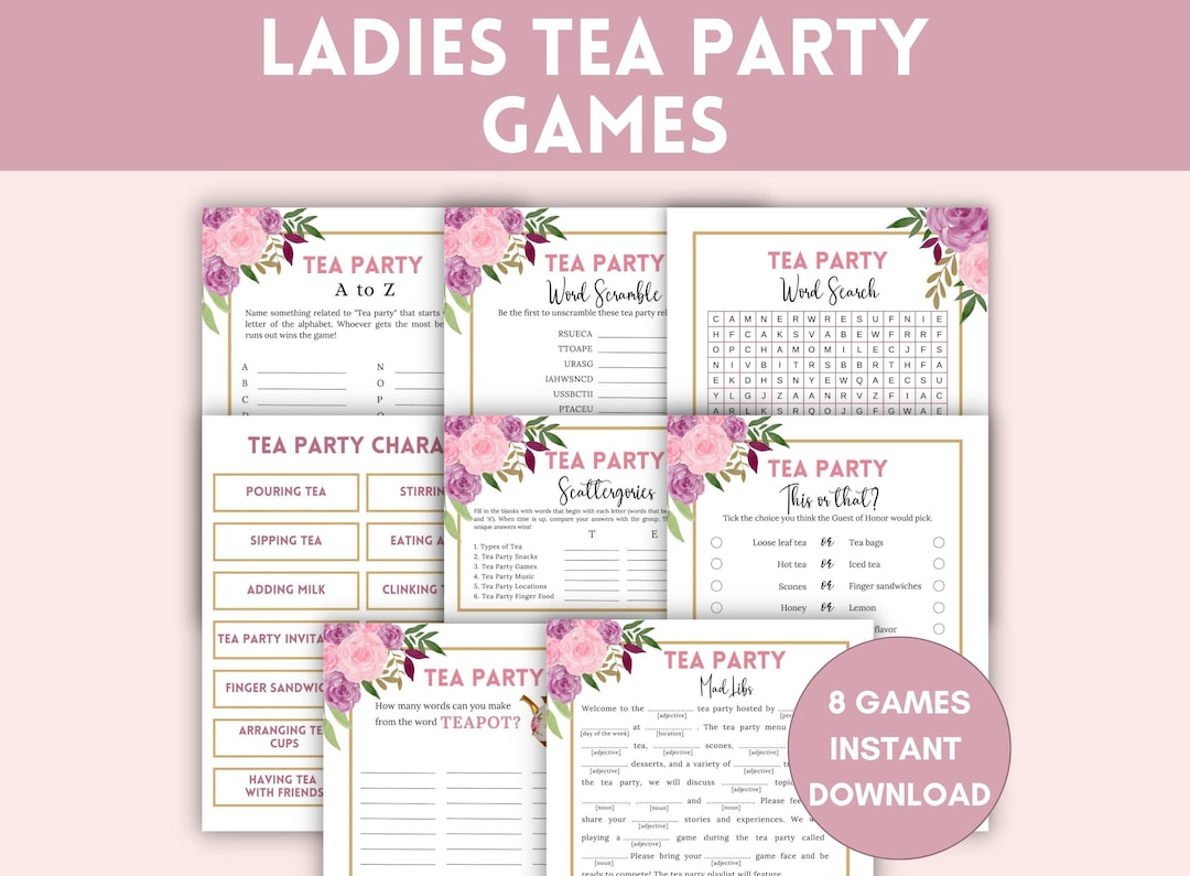Tea Party Games, Ladies Tea Party, Tea Party Activities, Garden Tea