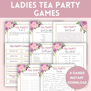 Tea Party Games, Ladies Tea Party, Tea Party Activities, Garden Tea Party, Tea Party Shower, Tea Party Printable, Tea Party, Party Games