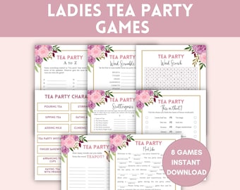 Tea Party Games, Ladies Tea Party, Tea Party Activities, Garden Tea Party, Tea Party Shower, Tea Party Printable, Tea Party, Party Games