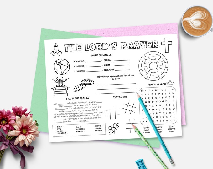 Bless Us O Lord Placemat Pad, Prayer Placemat, Catholic Placemat, Meal ...