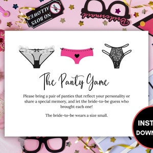 Il gioco delle mutandine, l'inserto delle carte del gioco delle mutandine, i giochi di lingerie, la doccia di lingerie, la festa in lingerie, il gioco di addio al nubilato, il gioco di addio al nubilato