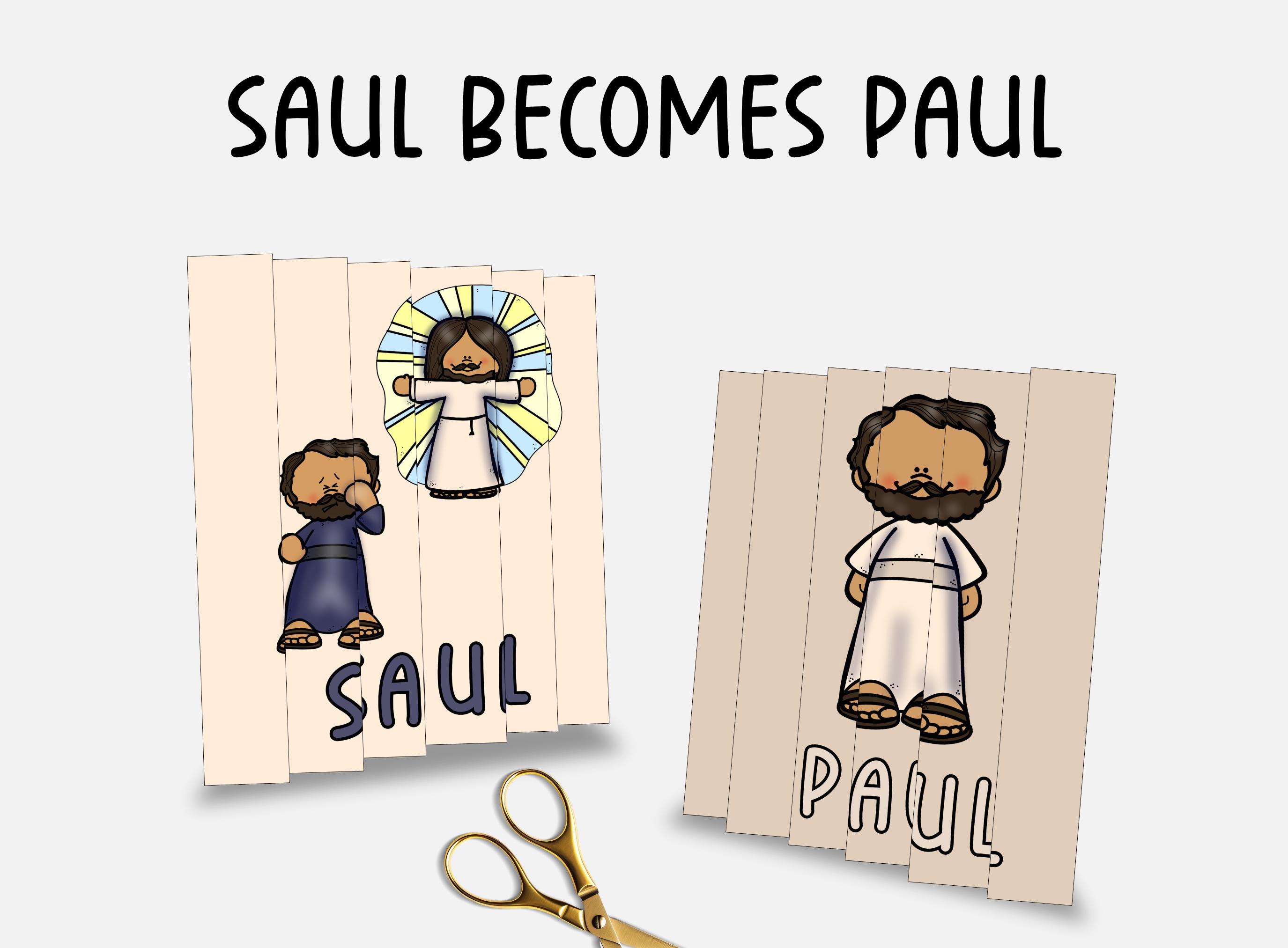 Seuli Paul Saul Becomes Paul, Printable Bible Agamograph Craft, Sunday School ...