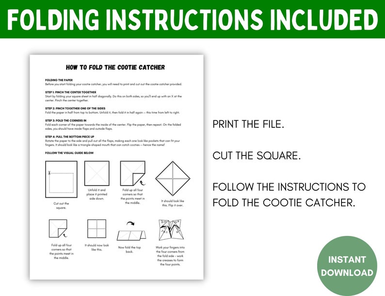 Christmas Joke Teller, Printable Xmas Cootie Catcher, Fortune Teller ...