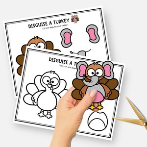 Disguise a Turkey, Elephant Disguise, Turkey in Disguise Project, Turkey Day Craft, Thanksgiving Bulletin Board Decor, Disguise Worksheets