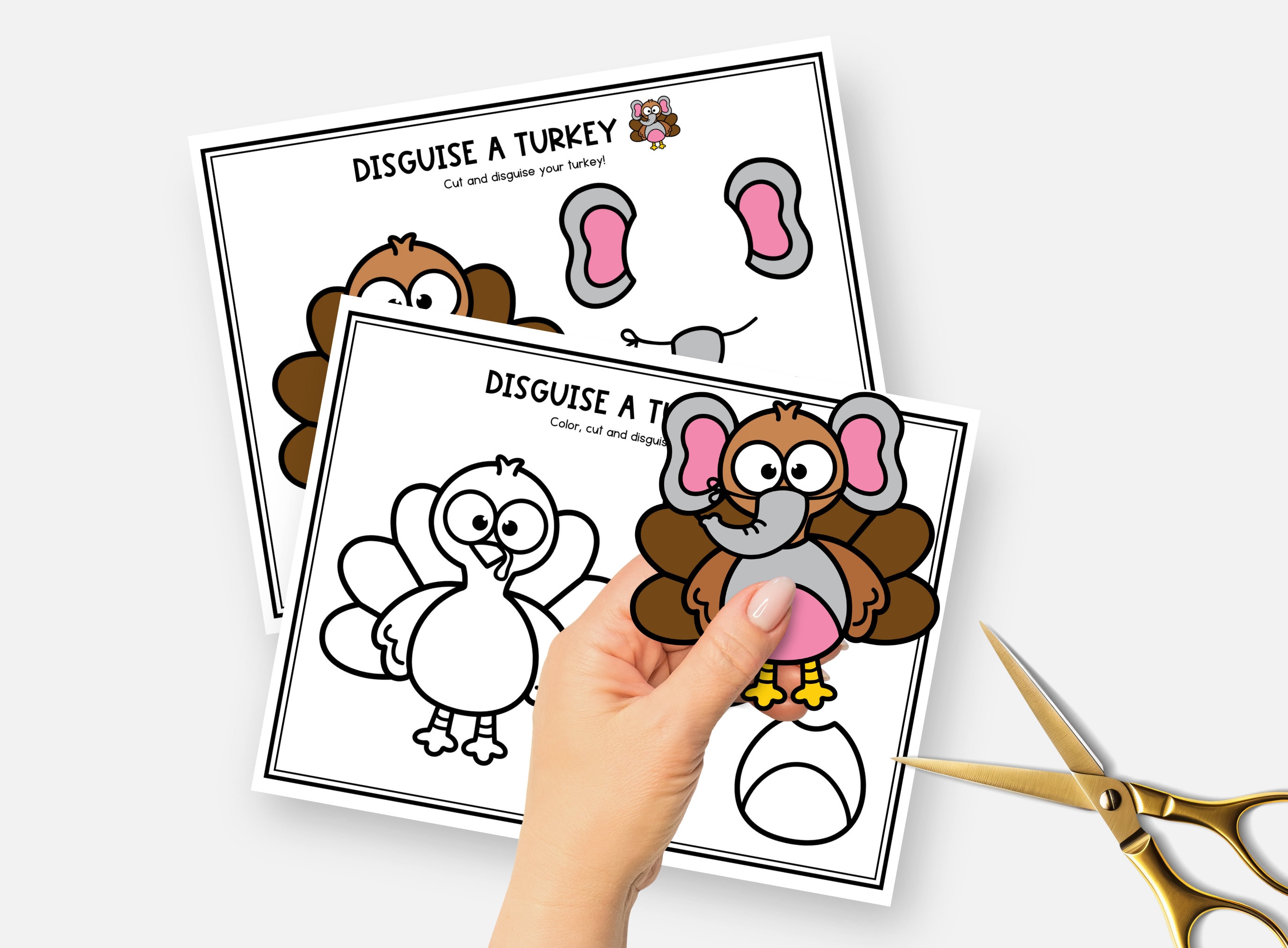 disguise a turkey, elephant disguise, turkey in disguise project