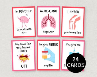 Nurses Week Cards, Printable Nurse Appreciation Gift Tags, National Nurses Day, Medical Puns, Funny Healthcare Coworker Cards