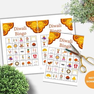 Diwali Bingo, 50 Diwali Bingo Cards, Printable Diwali Party Activity ...