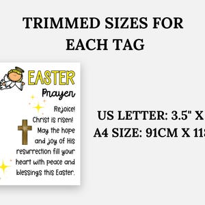 He is Risen Resurrection Tag, Christian Easter Tag, Printable Easter ...