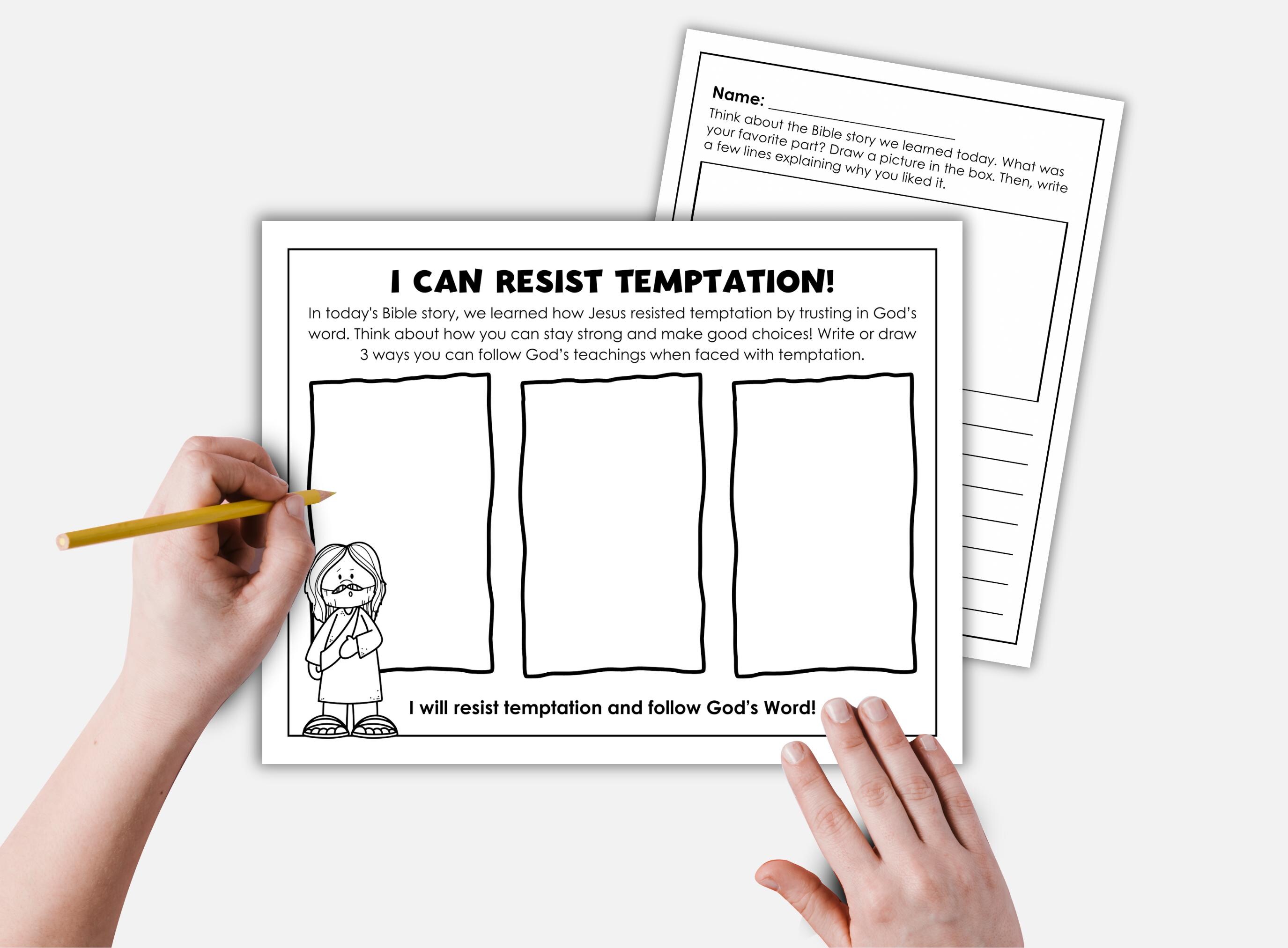 Jesus is Tempted in the Desert, Lent Bible Lesson, VBS Activity Pack ...