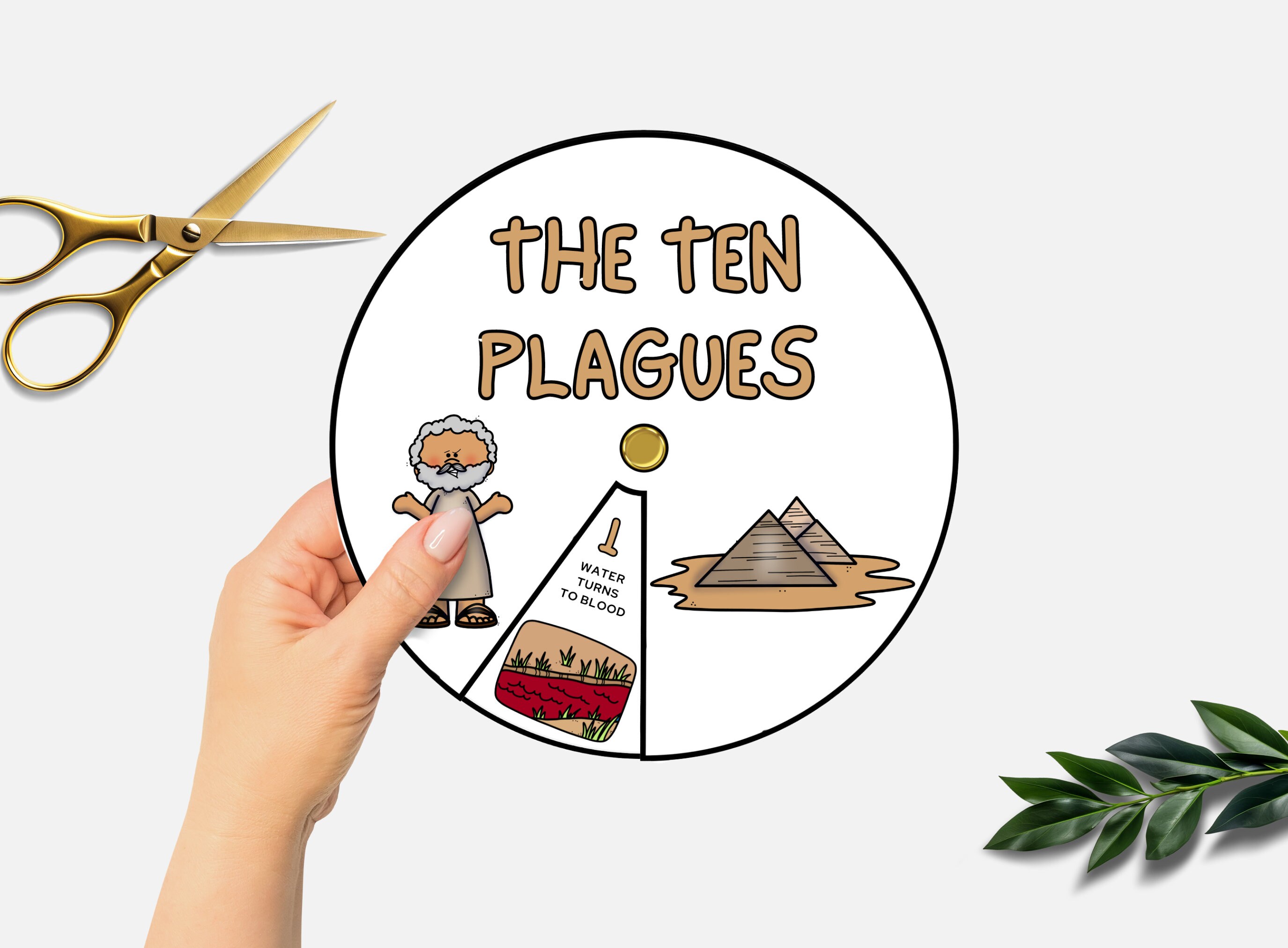 The Ten Plagues, Printable Bible Coloring Wheel, Sunday School Craft ...