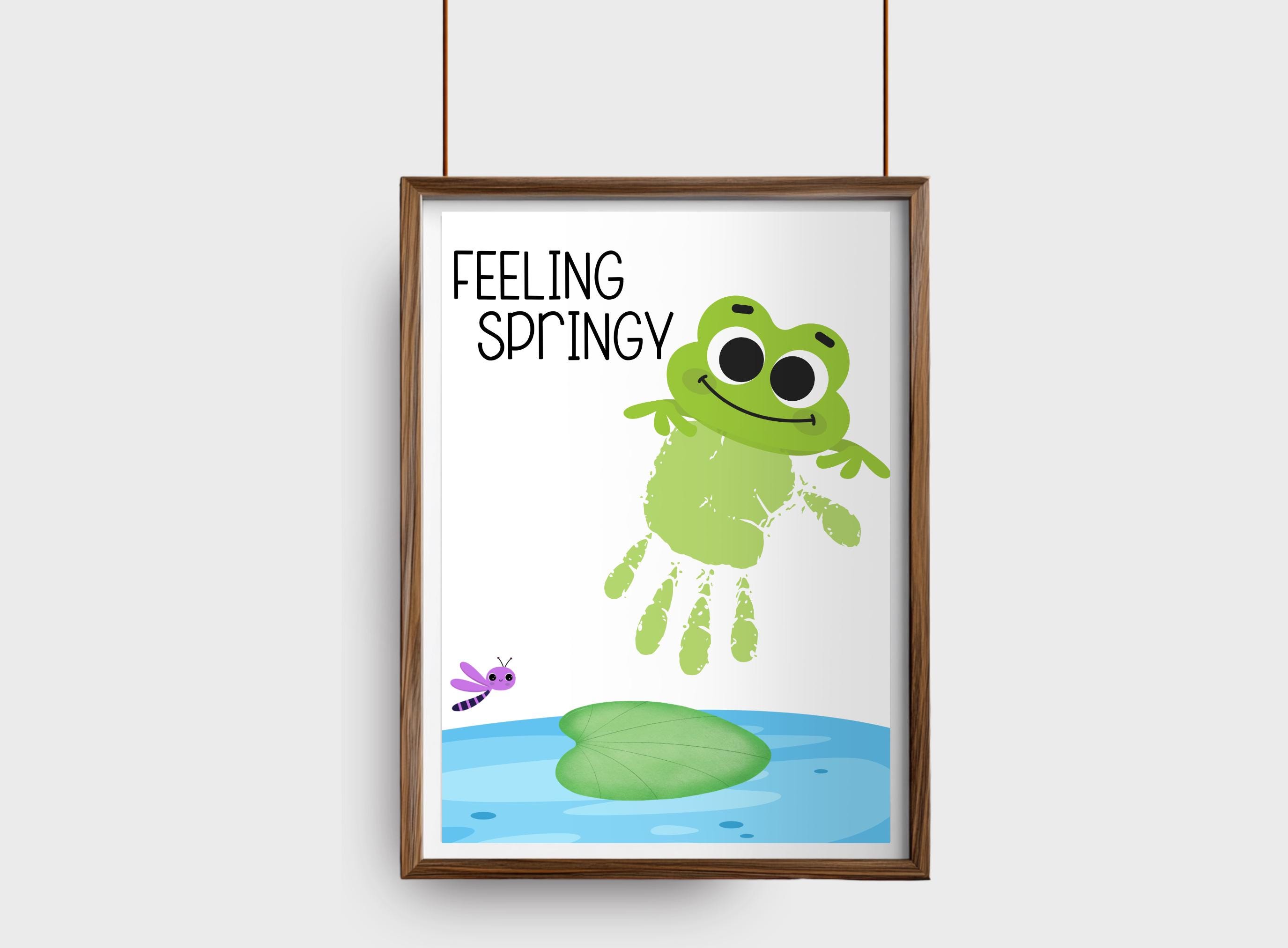 Spring Handprint Art, Easy Spring Craft Activity, Feeling Springy…