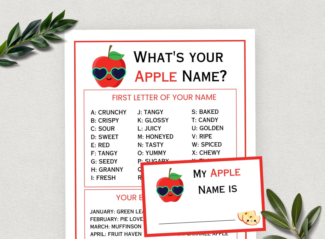 Whats Your Apple Name, Apple Picking, Apple Tasting, Back to School ...