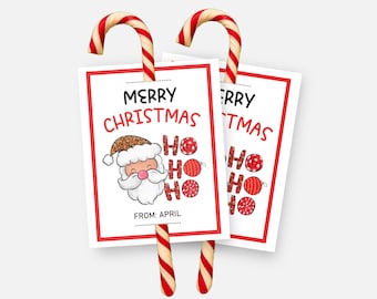 Candy Cane-houder, afdrukbare Candy Cane Gram, Christmas Candy Cane Tags, vakantie partij gunst, cadeau leraar klaslokaal, kous Stuffer