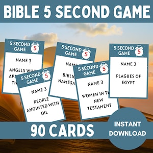 Segundo Juego de la Biblia 5, Trivia Bíblica, Juegos Cristianos, Juegos de Fiesta Bíblica, Juego Bíblico Imprimible, Actividades Bíblicas, Juegos de la Iglesia, Escuela Dominical
