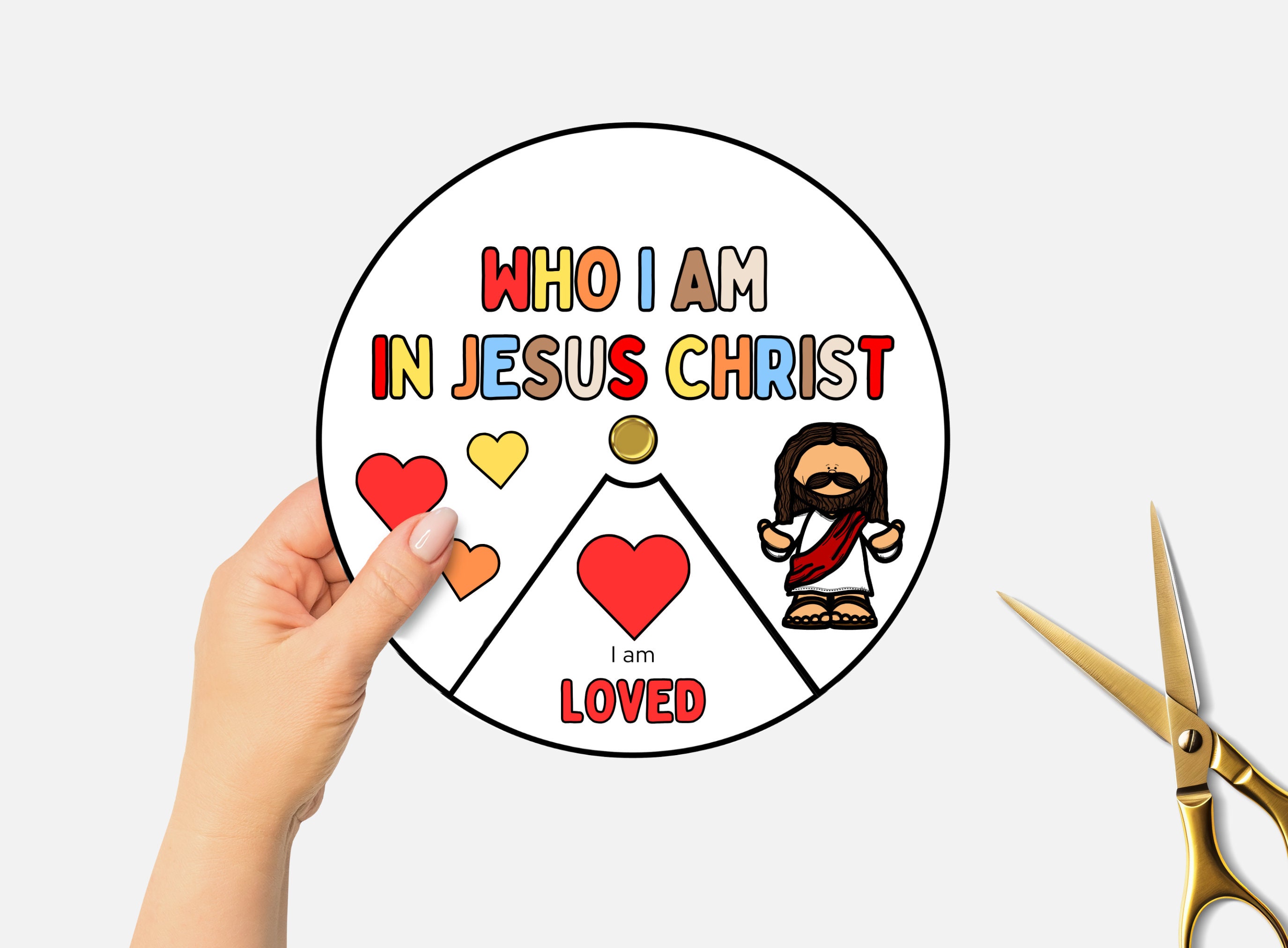 Who I Am in Christ, Printable Bible Coloring Wheel, Identity in Christ ...