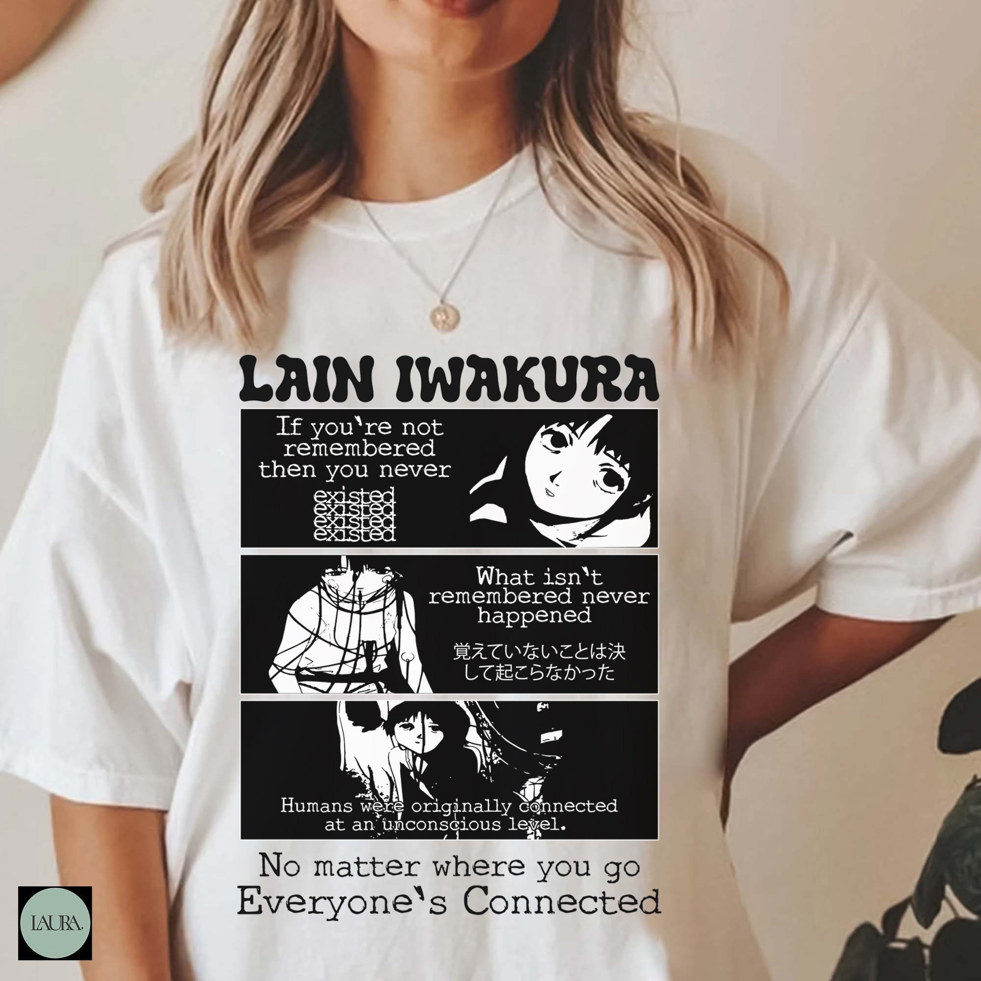 serial experiments lain T-shirt INFOPNOGRAPHY L SIZE ANIME Rare