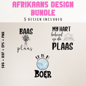 Afrikaans Cut Files | Ek is n boer | Afrikaans  | Boer Seun | Hart op die Plaas | South African Wall Art | South Africa Clipart | Afrikaans