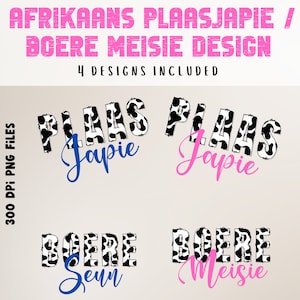 Boere Meisie | Plaasjapie | Afrikaans Sublimation Files | South African Wall Art | South Africa Clipart | Afrikaans