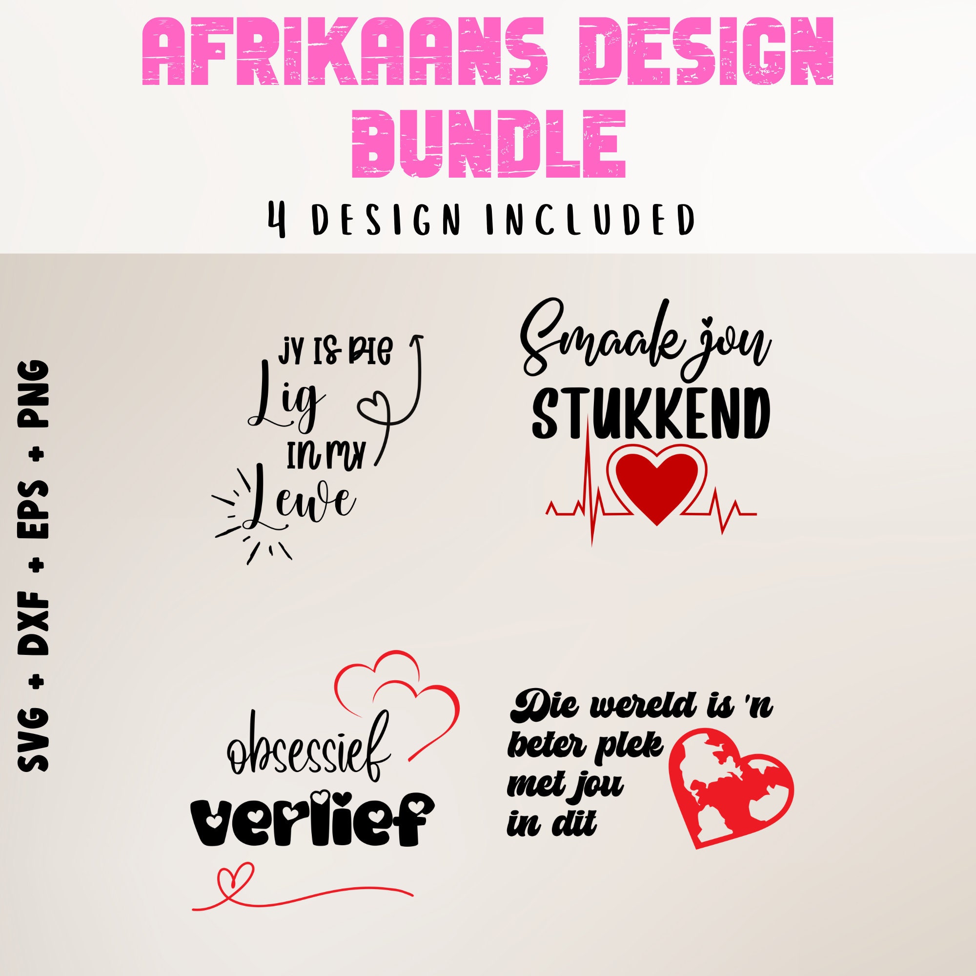 Afrikaans Cut Files Smaak Jou Stukkend Afrikaans Liefde Lig in My Lewe