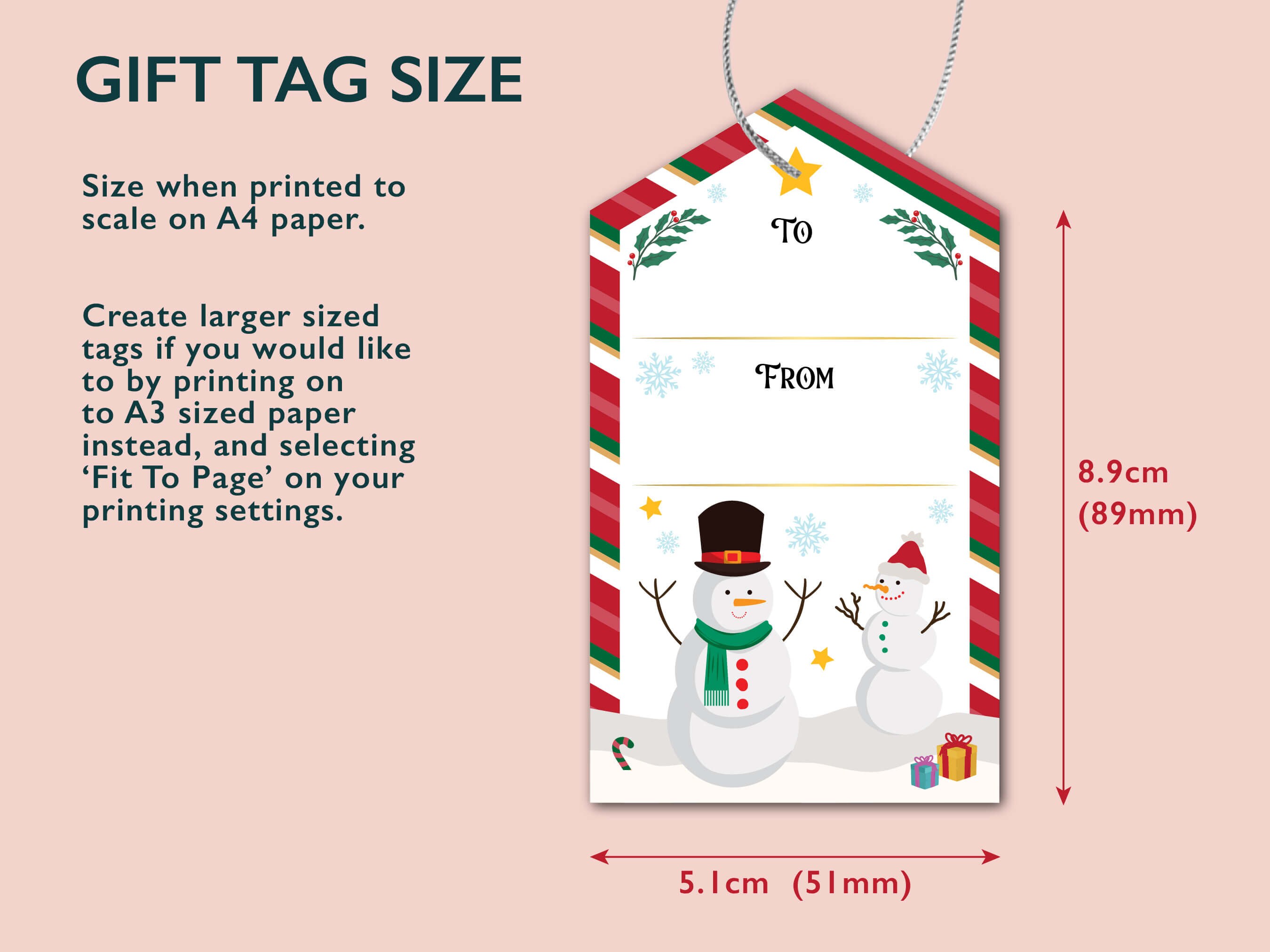 Christmas Santa Personalized Gift Tag – The Preppy Desk LLC