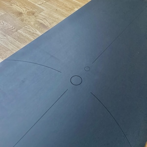 Adjustment Yoga Mat, High Grip, Comfy 4mm thick, Black, Transport Rope - Eco Friendly, Natural Rubber, Easy Cleaning