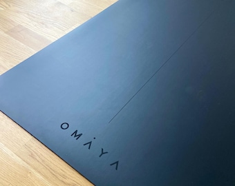 Non-Slip Natural Rubber Yoga Mat, Eco Friendly, Center Line for Adjustments