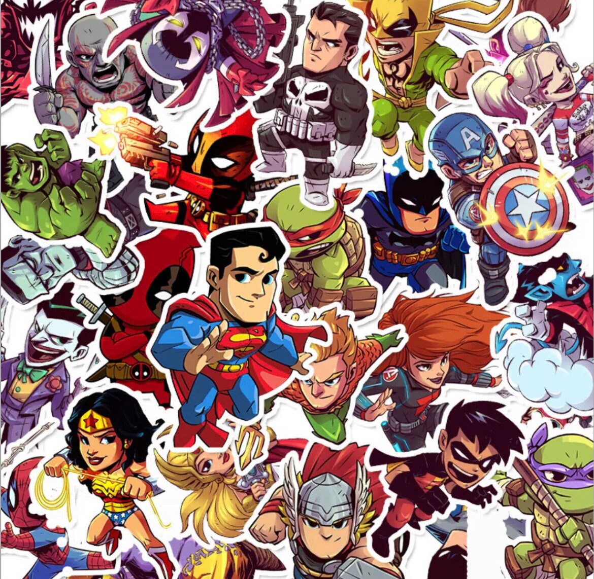50 Superhero Marvel Stickers Vinyl Decal Kid Stickers Car Laptop ...
