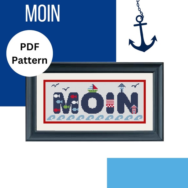 Embroidery template cross stitch PDF Download - MOIN