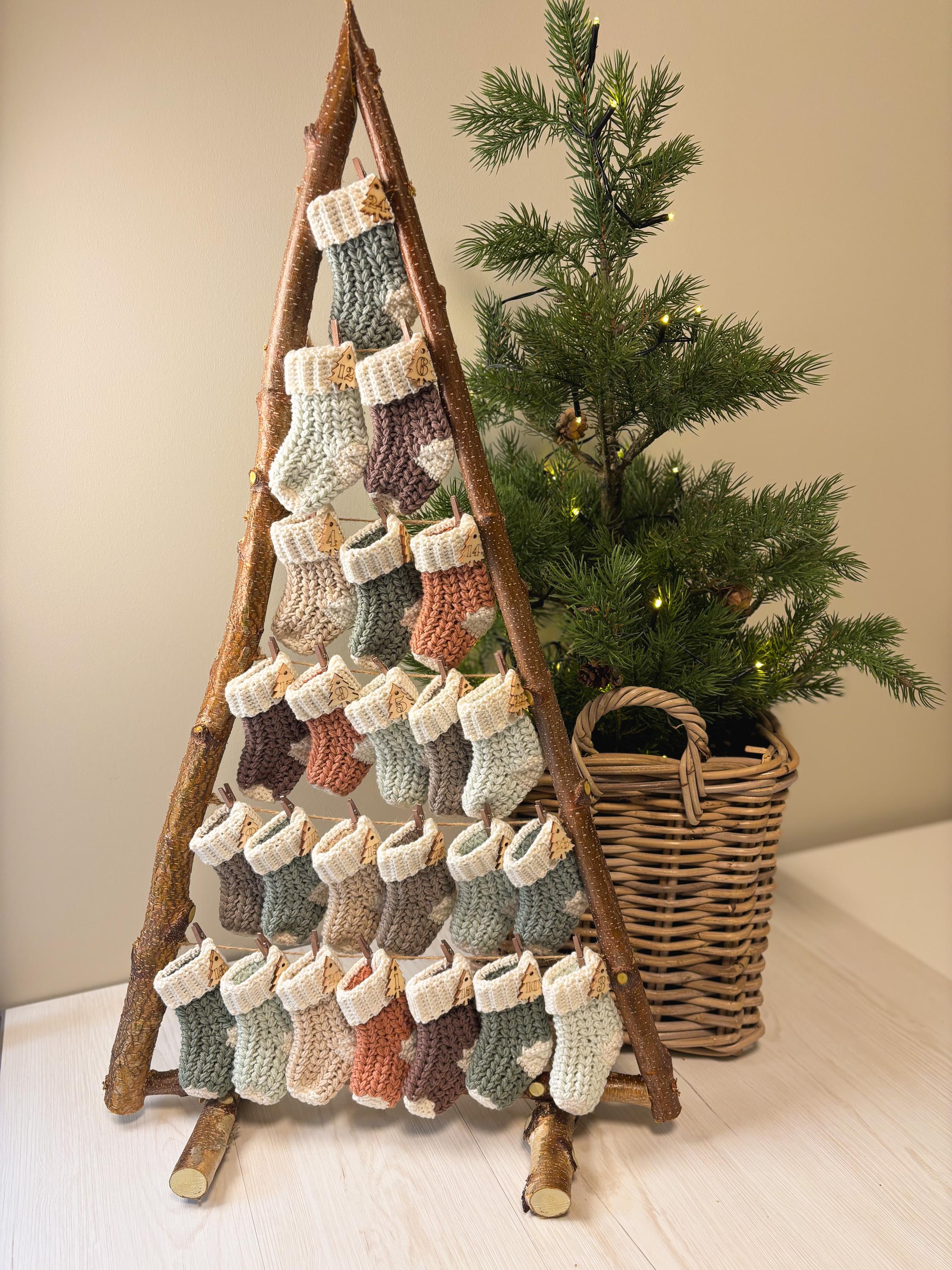 39 Christmas Stocking Crochet Patterns for Handmade Holiday Keepsakes 5 Crochet pattern Joy mini Christmas Stocking