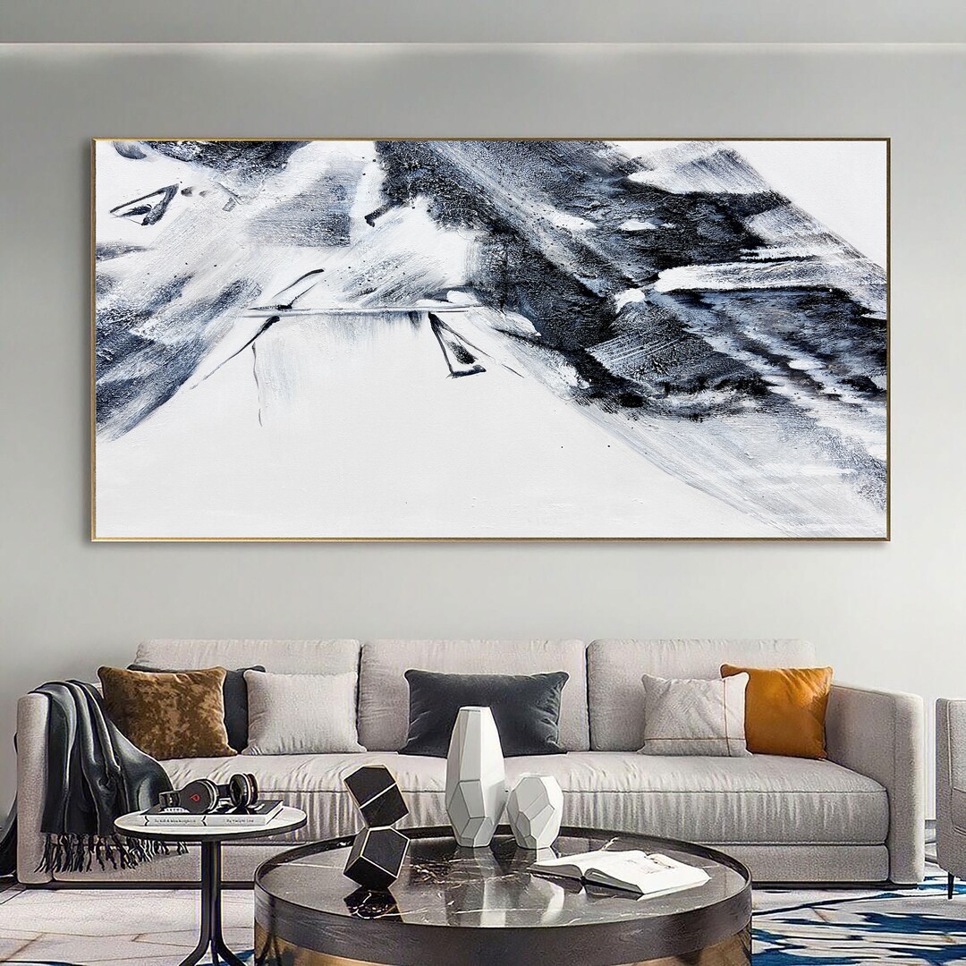 Original Painting On Canvas Black And White Wall Art Canvas Etsy original-painting-on-canvas-black-and-white-wall-art-canvas-etsy