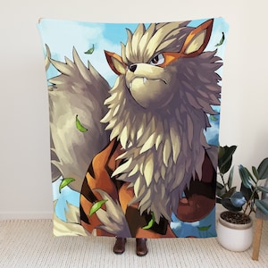 Arcanine Decke - Arcanine Geschenk, Arcanine Schiebedecke, Arcanine Accessoires & Arcanine Velveteen Decke