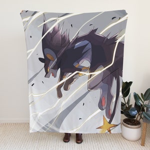 Luxray Blanket - Luxray Gift, Luxray Plush Blanket, Luxray Accessories & Luxray Velveteen Blanket
