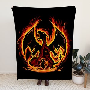 First Gen Evolutions Blankets - Charizard Blanket, Bulbasaur Blanket, Squirtle Blanket, Mew Blanket, Mewtoo Blanket, Pikachu Blanket